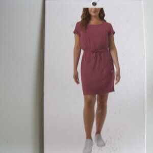 32 Degrees Ladies' Soft Twill Drawstring Dress, Deco Rose, Large (1260)